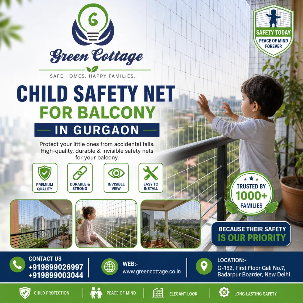 Strong Balcony Safety Nets For Children Across Gurgaon Areas