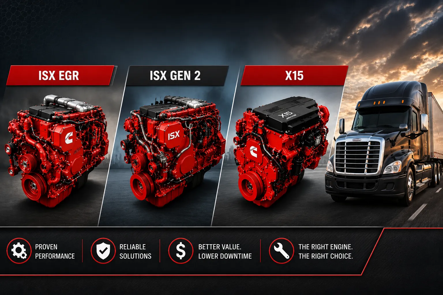 Cummins ISX EGR, ISX Gen 2, or X15: How to Choose the Right Exchange Engine Path for Your Truck