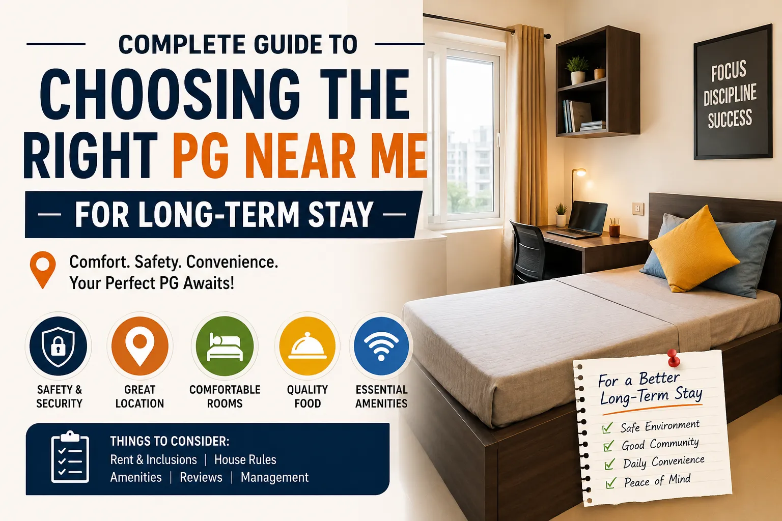 Complete Guide to Choosing the Right PG Near Me for Long-Term Stay
