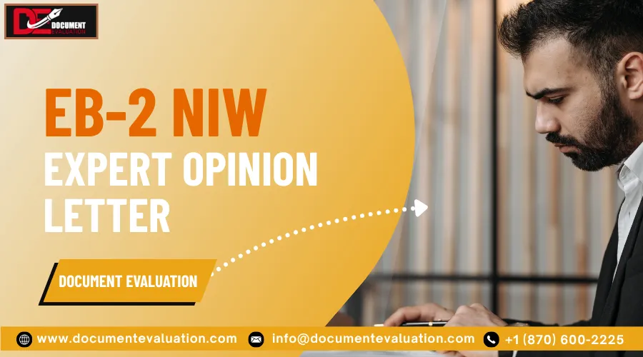 Attorney reviewing EB2 NIW support documents for future national benefit