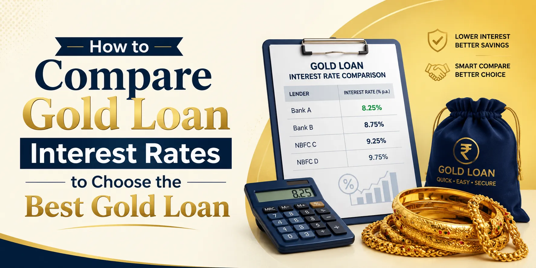 How to Compare Gold Loan Interest Rates to Choose the Best Gold Loan