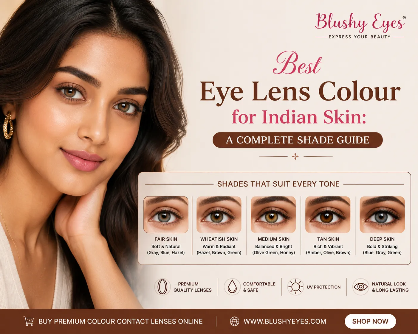 Best Eye Lens Colour for Indian Skin: A Complete Shade Guide