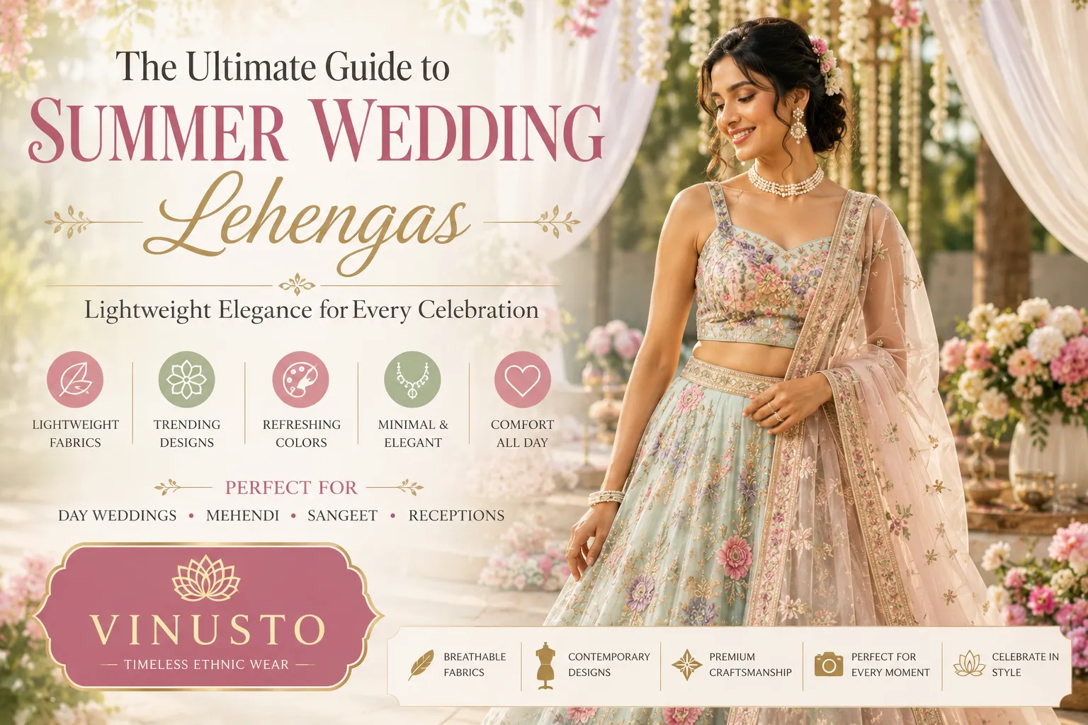 Finding the Ideal Summer Wedding Lehenga with Elegant Summer Lehenga Choli Designs