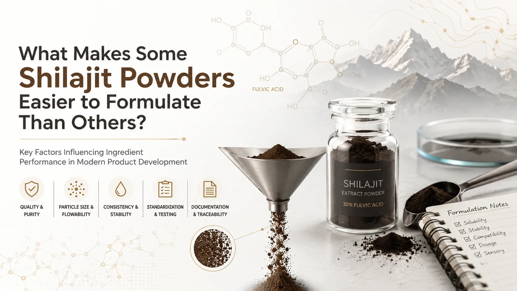 What Makes Some Shilajit Powders Easier to Formulate Than Others?