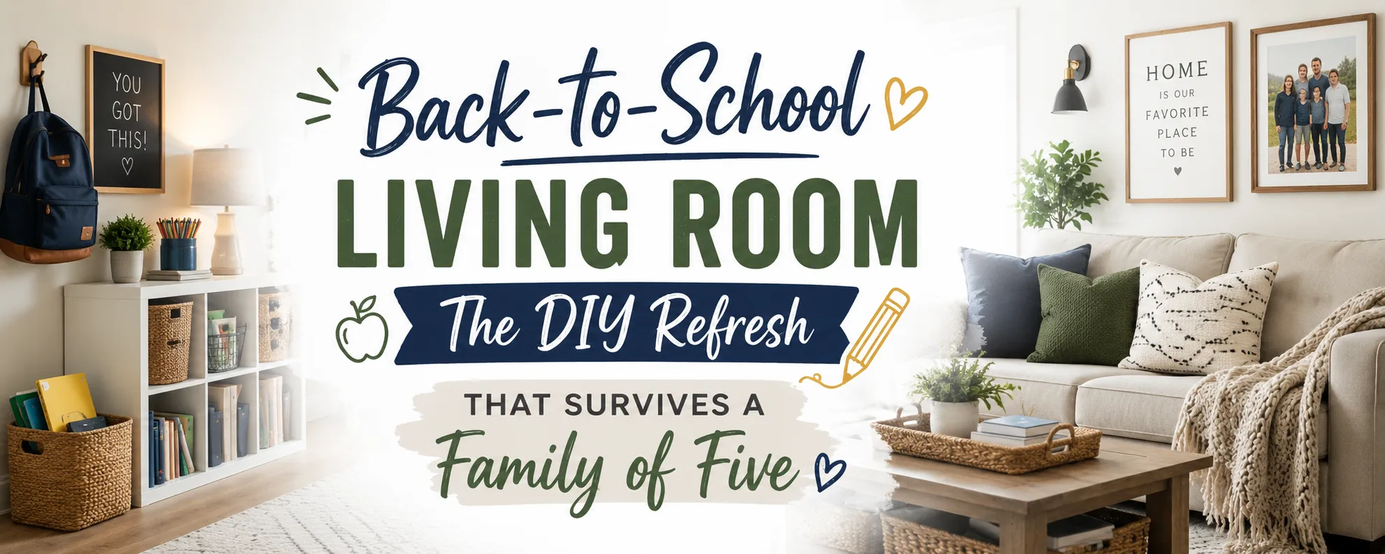 Back-to-School Living Room: The DIY Refresh That Survives a Family of Five