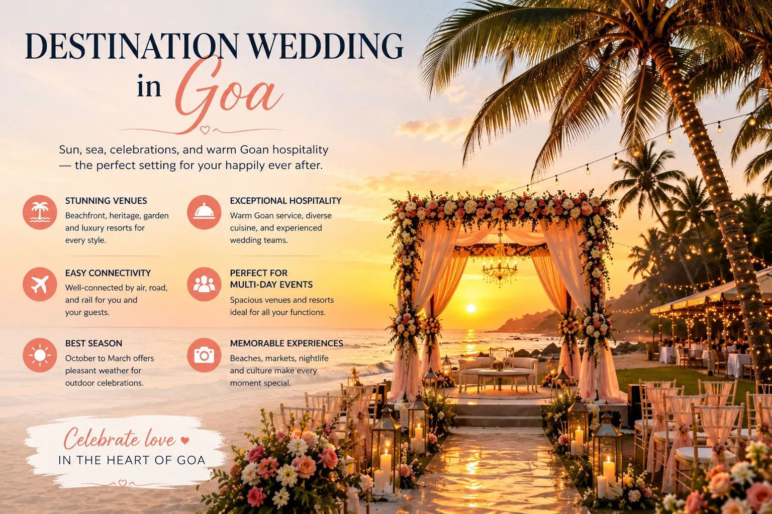 Destination Wedding in Goa: Choosing the Right Setting for Your Celebration