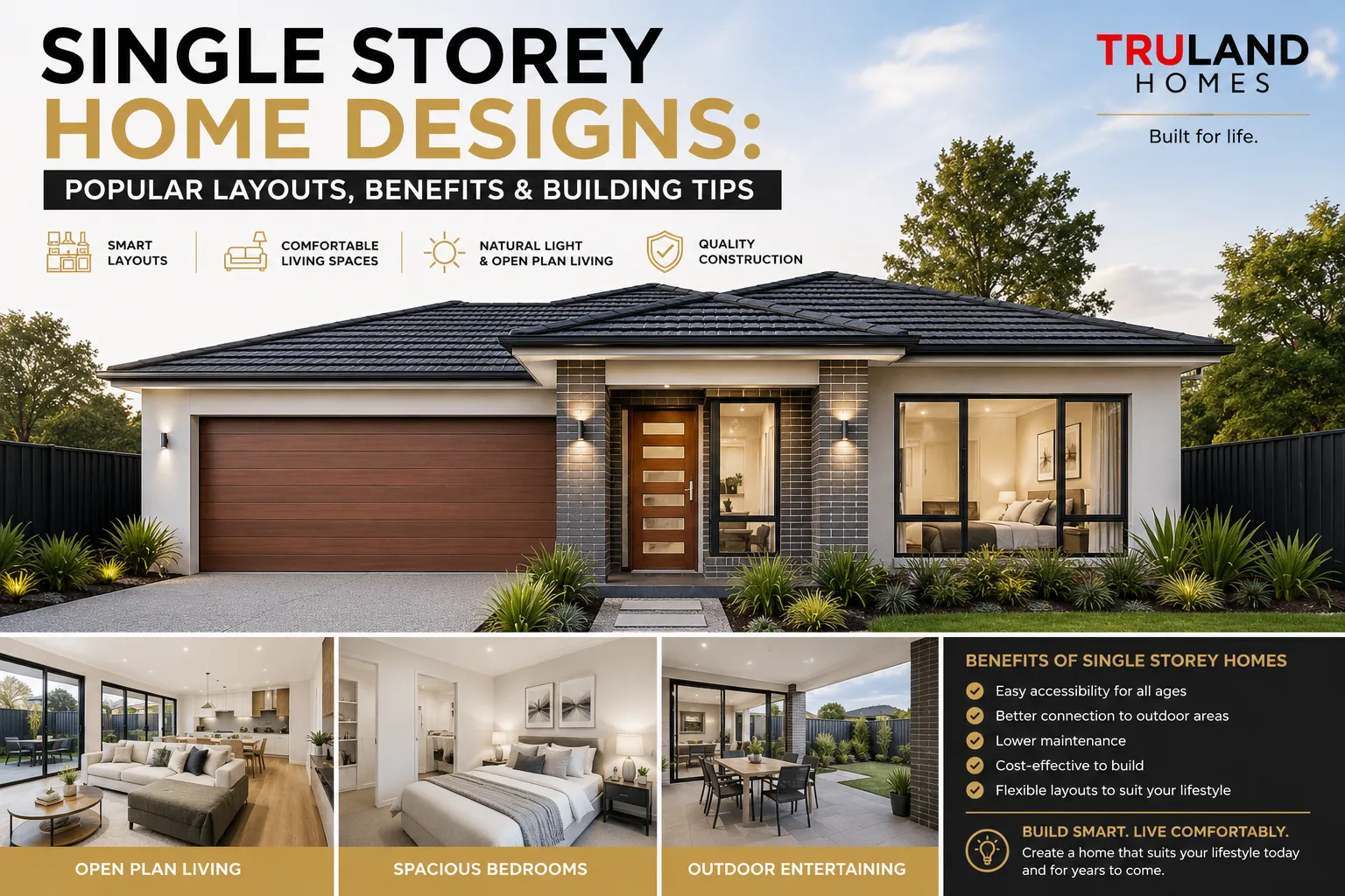 Single Storey Home Designs: Popular Layouts, Benefits & Building Tips
