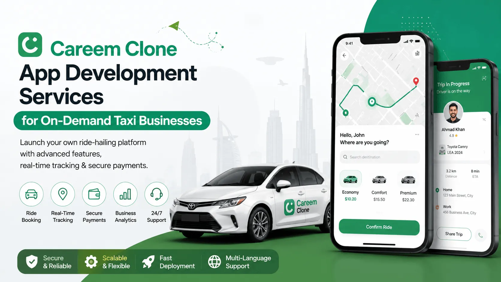 Careem Clone App Development Services for On-Demand Taxi Businesses