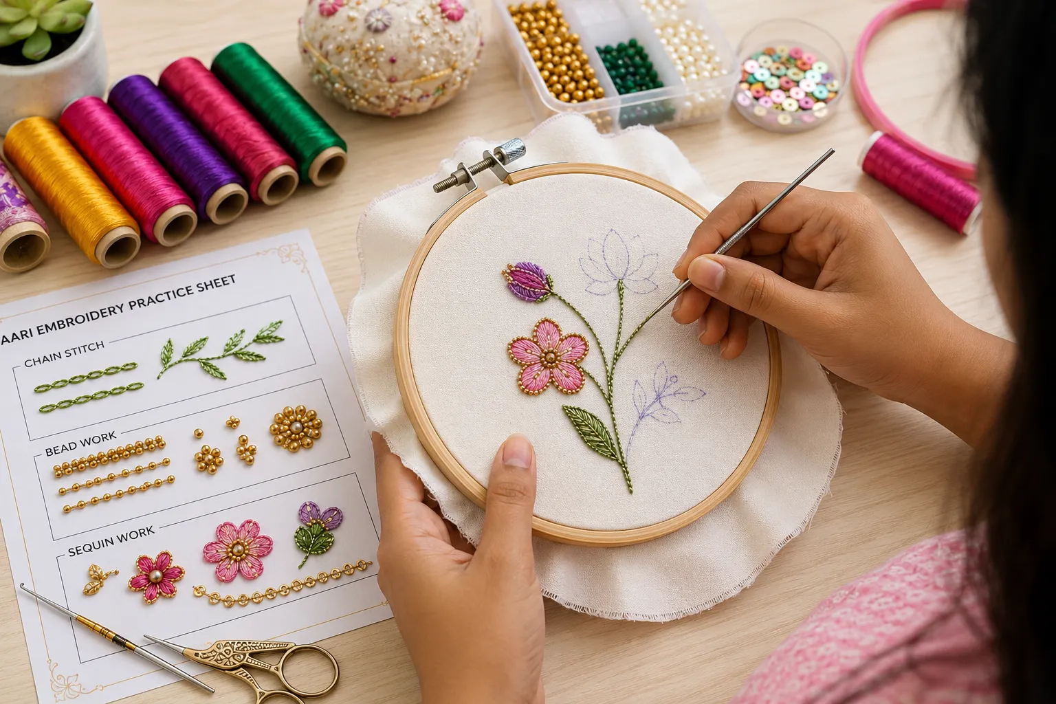 7 Common Aari Work Mistakes Beginners Make (And How to Avoid Them)
