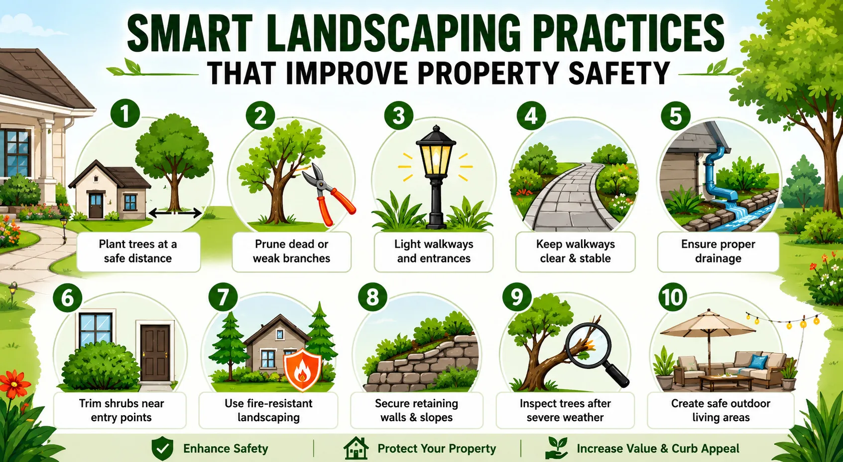 Smart Landscaping Practices That Improve Property Safety