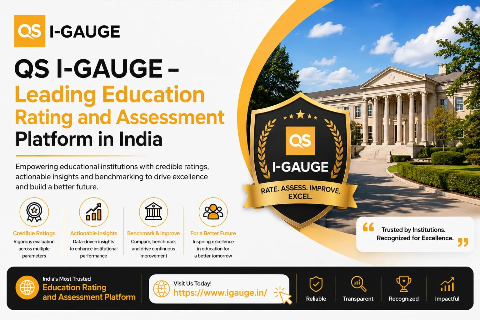 QS I-GAUGE – Leading Education Rating and Assessment Platform in India