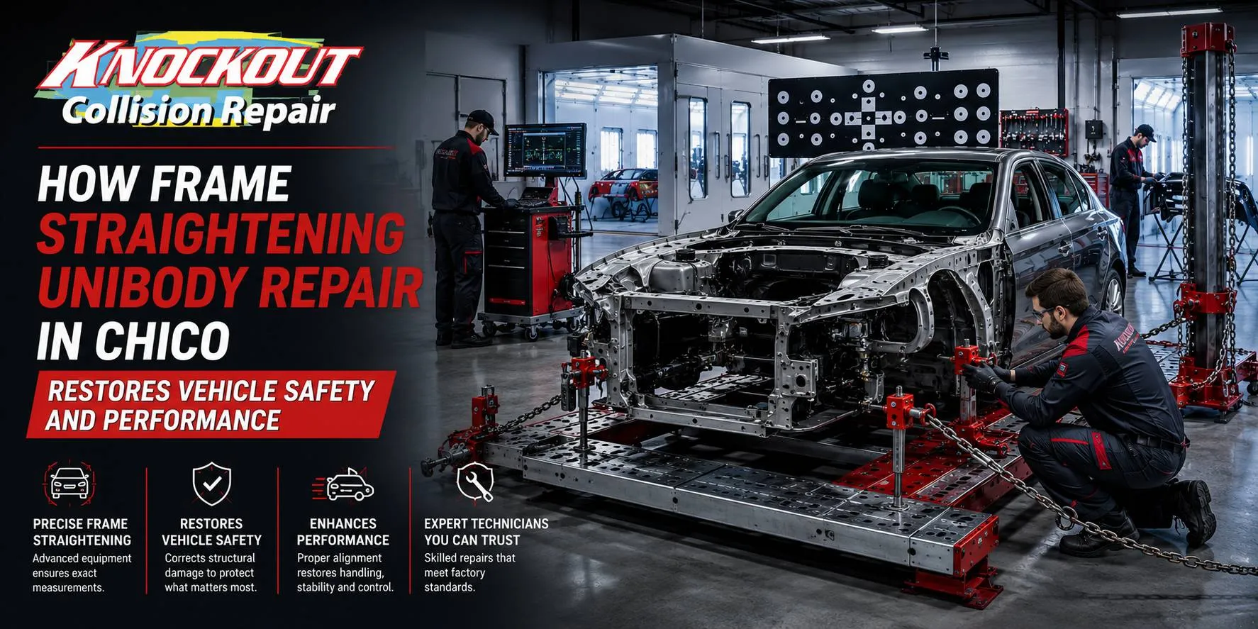 How Frame Straightening Unibody Repair in Chico Restores Vehicle Safety and Performance