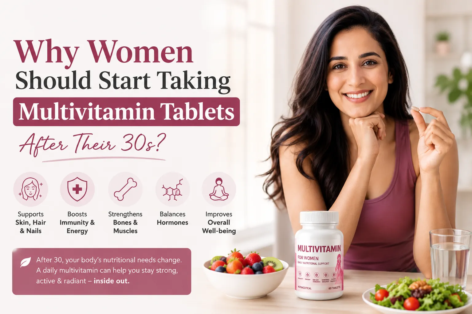 Why Women Should Start Taking Multivitamin Tablets After Their 30s?