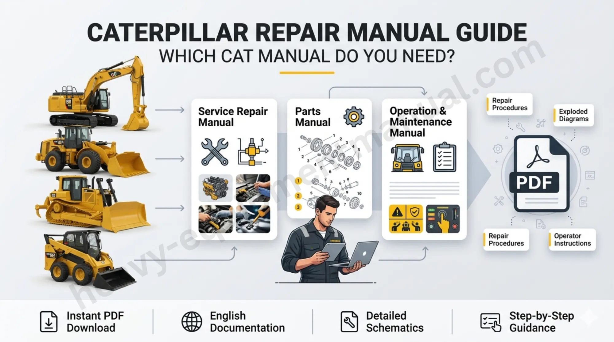 How Caterpillar Service Manuals Help Reduce Equipment Repair Delays