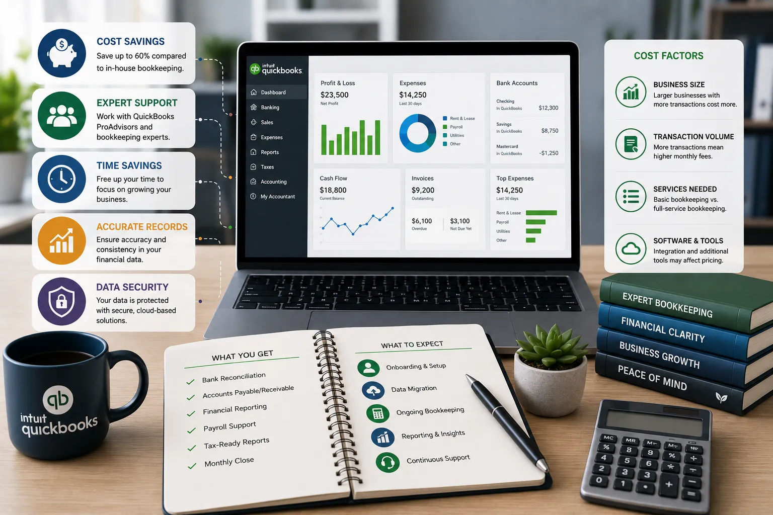 Outsourced QuickBooks Bookkeeping: Cost, Benefits, and What to Expect