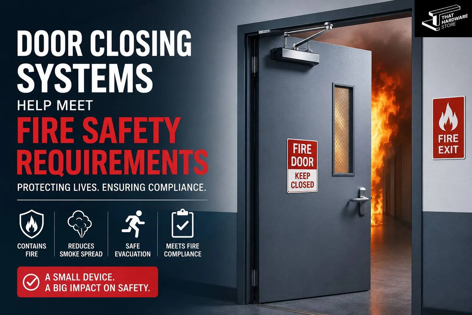 How Door Closing Systems Help Meet Fire Safety Requirements in Commercial Buildings
