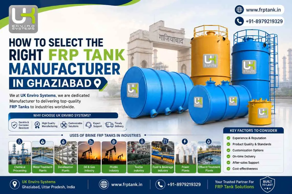 How to Select the Right FRP Tank Manufacturer in Ghaziabad