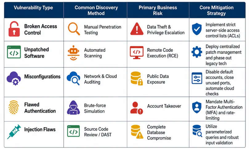 Top Security Vulnerabilities Found During VAPT Assessments