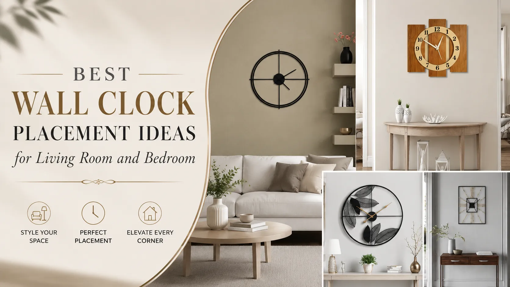 Best Wall Clock Placement Ideas for Living Room and Bedroom
