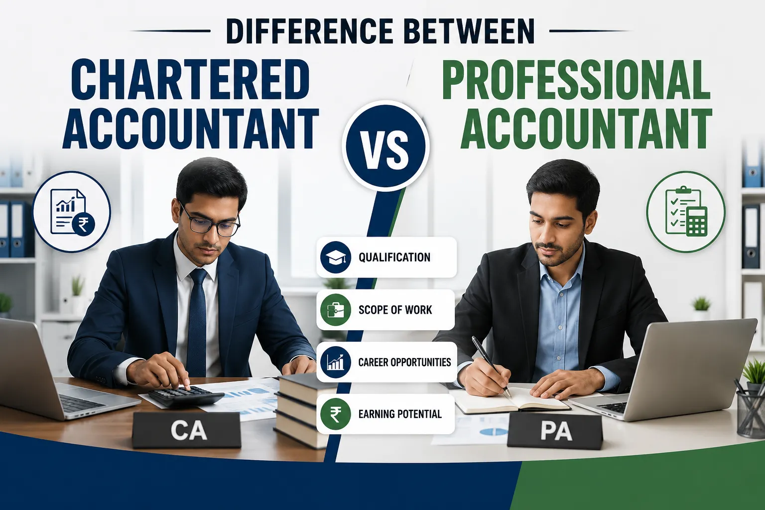 Difference Between Chartered Accountant and Professional Accountant