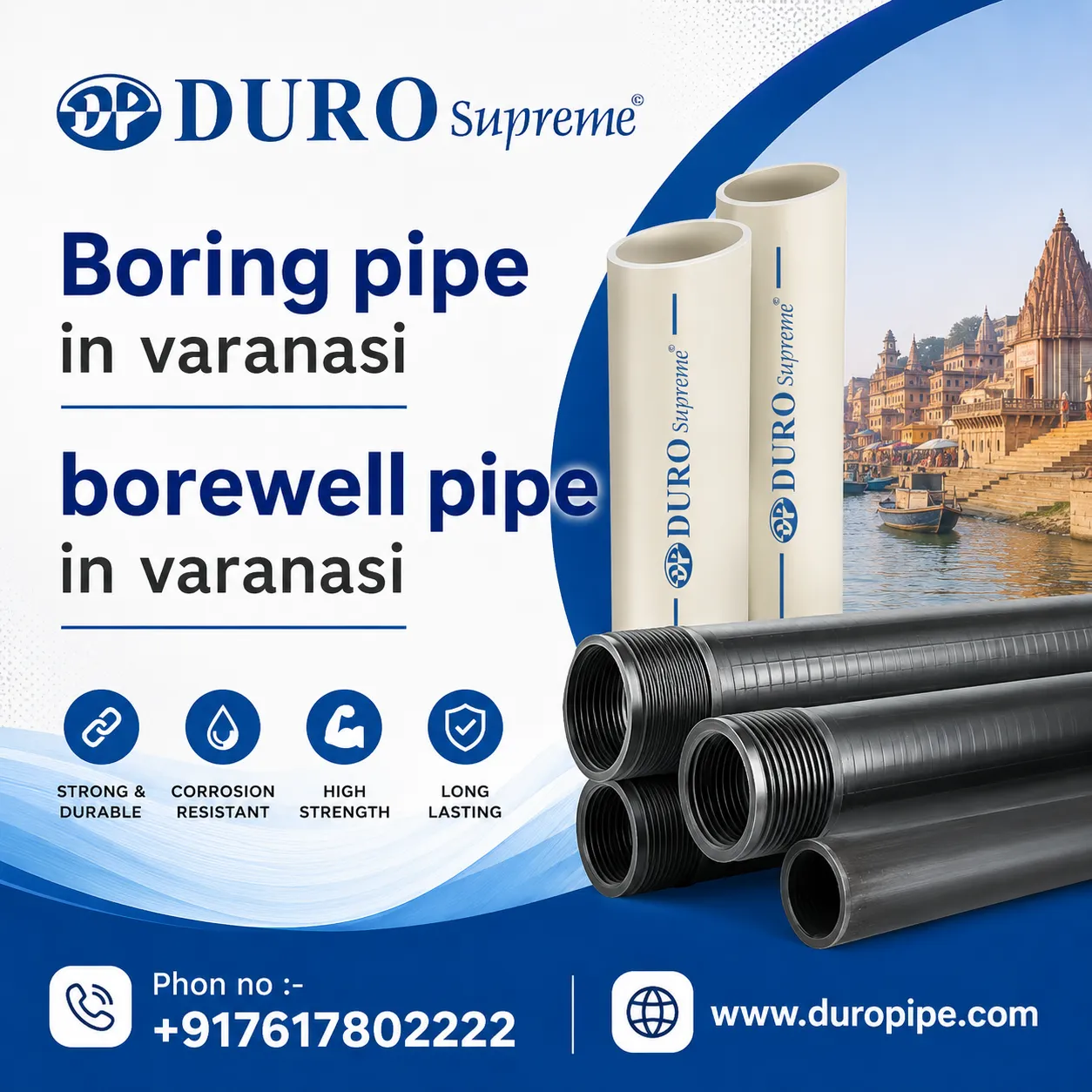 Boring Pipe in Varanasi | Premium Borewell Pipe in Varanasi for Reliable Water Supply