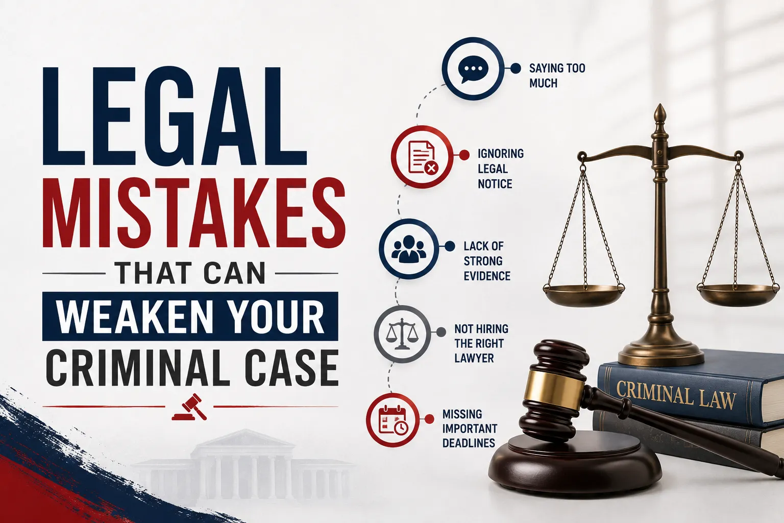 Legal Mistakes That Can Weaken Your Criminal Case