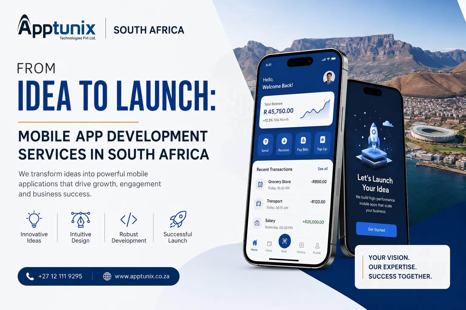 From Idea to Launch: Mobile App Development Services in South Africa by Apptunix South Africa