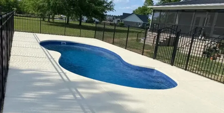 Best Landscaping Ideas Around Kidney Shaped Fiberglass Pools