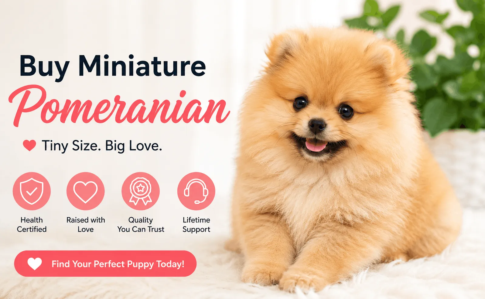 Buy Miniature Pomeranian Puppies from PuppyHeaven