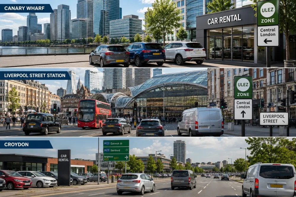 London Car Rental Canary Wharf Liverpool Street Croydon