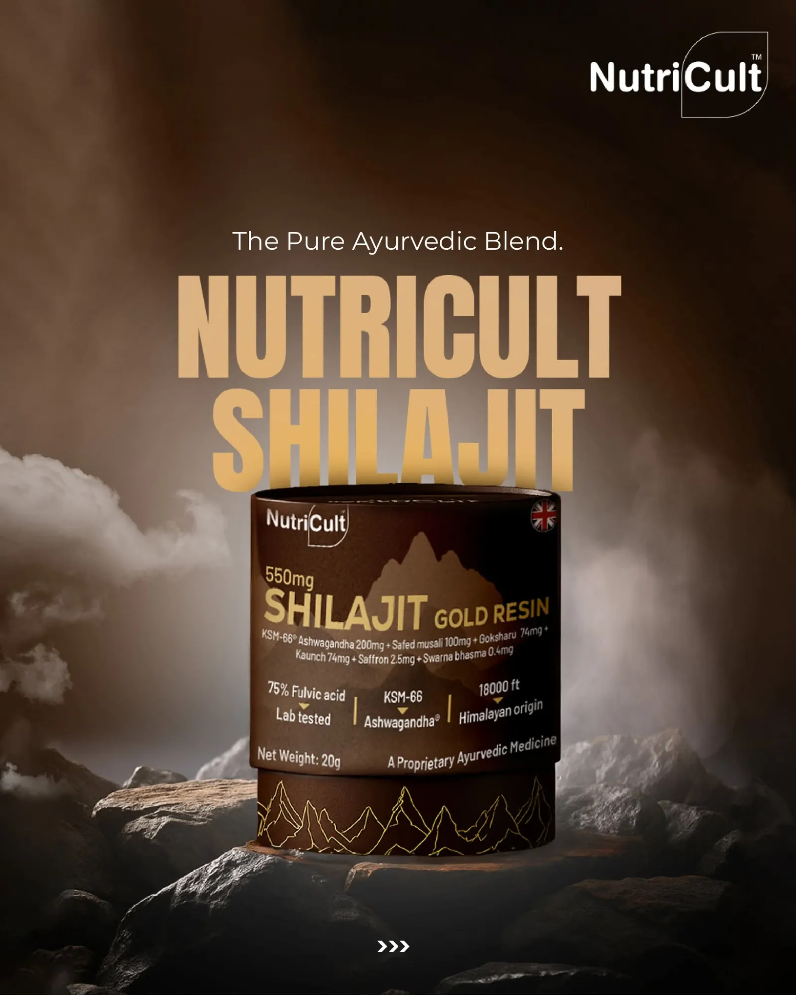 Nutricult Shilajit Gold Resin: A Natural Way to Boost Energy, Strength & Daily Vitality