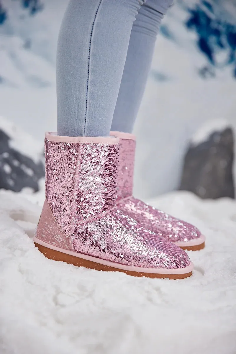 Add Some Glitter to Your Winter Look With Pink Glitter UGG Boots