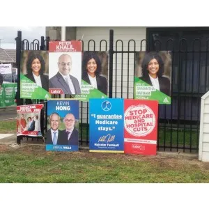 Professional Event Branding with Backdrop, Corflute Signs, and Table Cloth Solutions