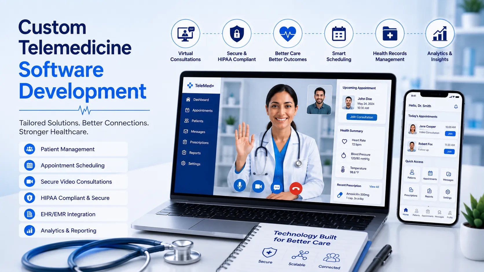 Custom Telemedicine Software Development for Healthcare Providers