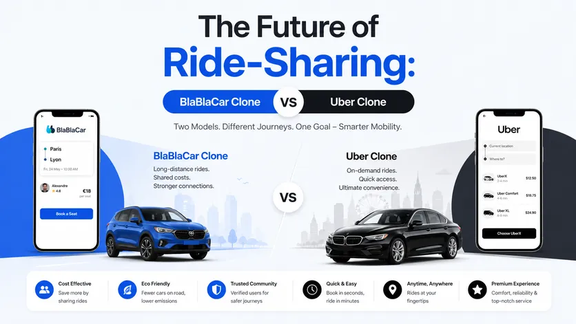 The Future of Ride-Sharing: BlaBlaCar Clone vs Uber Clone