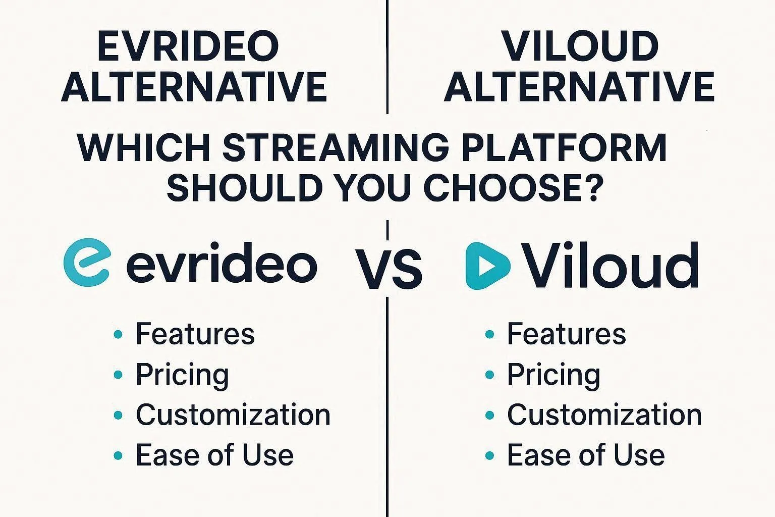 Evrideo Alternative vs Viloud Alternative: Which Streaming Platform Should You Choose?