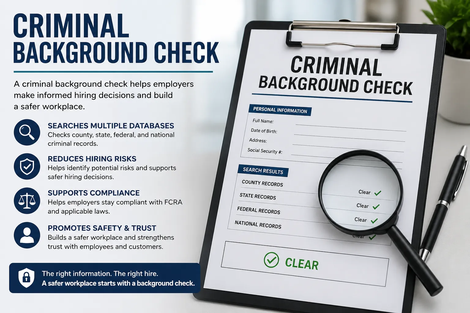 Can an employer reject you because of a criminal background check?