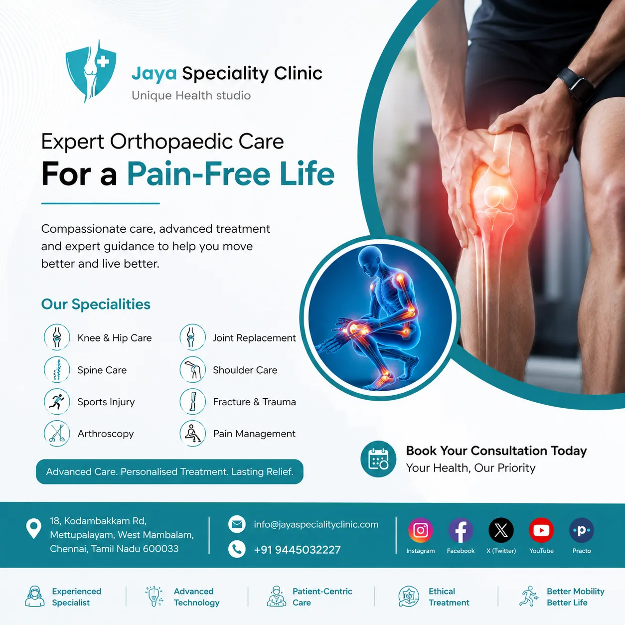 Looking for an Ortho Clinic Near Me in Vadapalani? Here's What You Need to Know