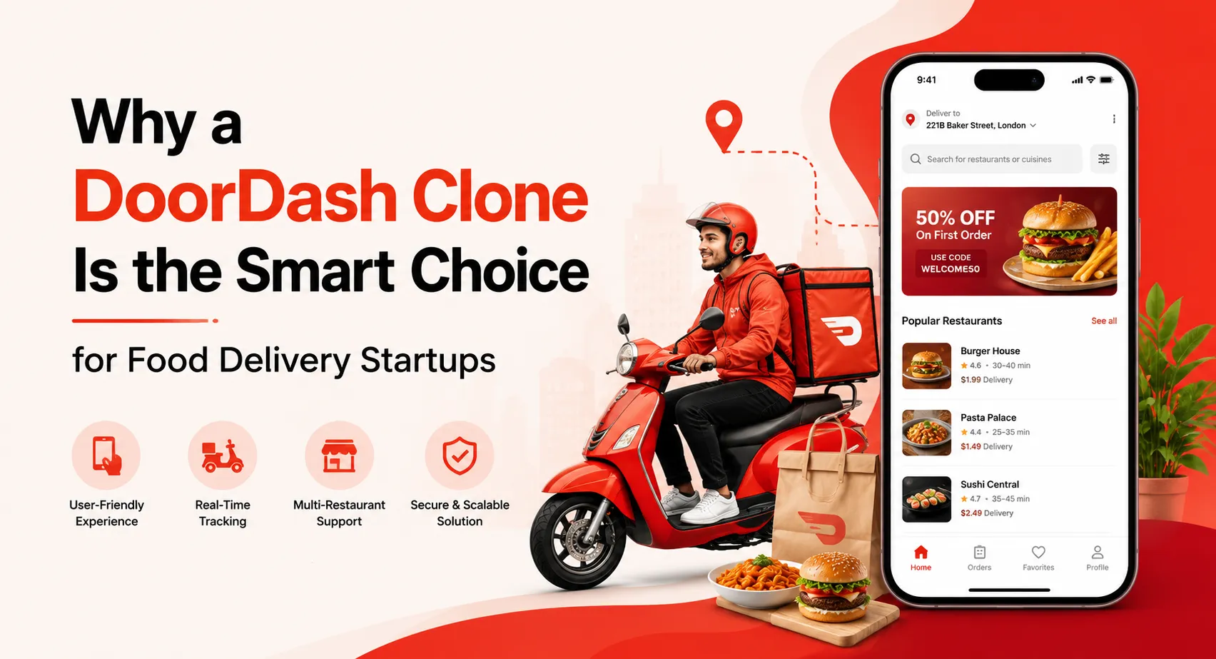 Why a DoorDash Clone Is the Smart Choice for Food Delivery Startups