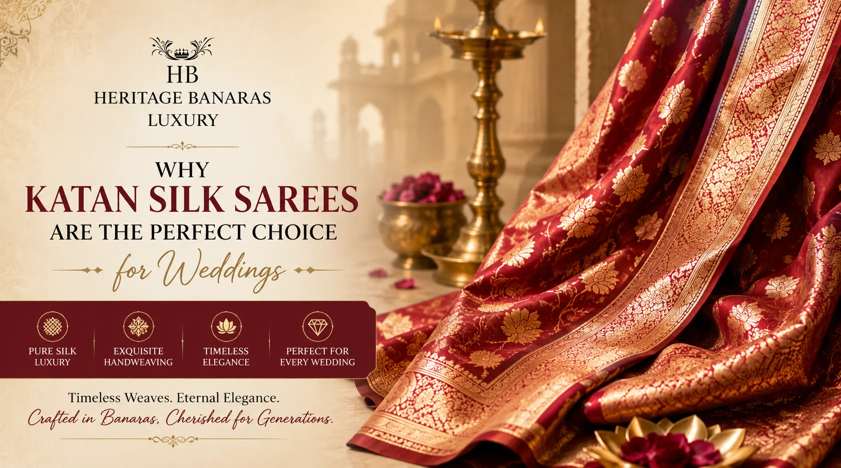 Handwoven Katan Silk Sarees: A Complete Guide to Traditional Banarasi Weaving