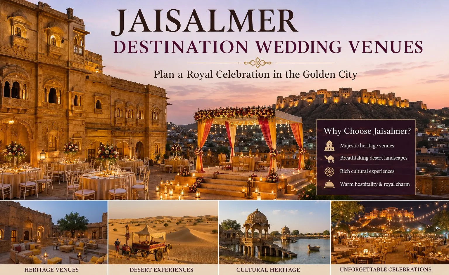 Jaisalmer Destination Wedding: Why the Golden City Is a Timeless Choice for Royal Celebrations
