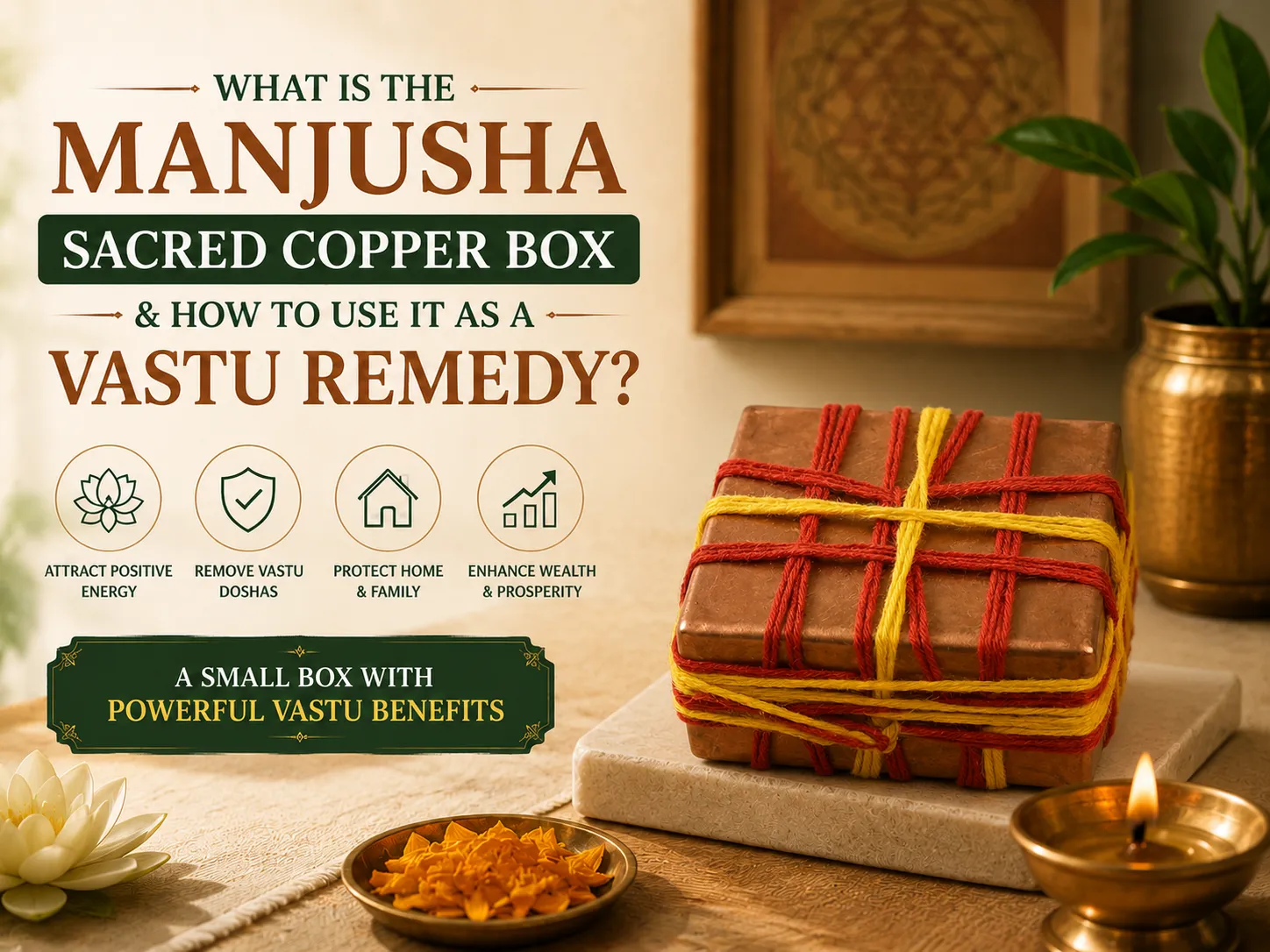 What Is the Manjusha Sacred Copper Box & How to Use It as a Vastu Remedy?