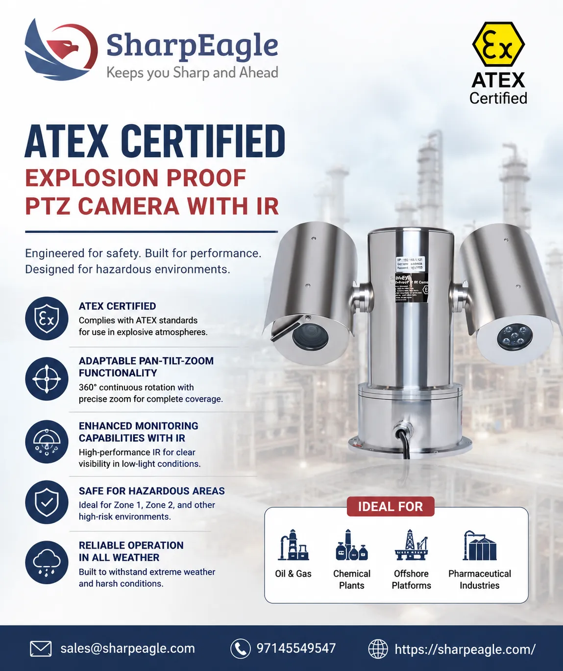 ATEX PTZ Camera With IR: UAE Automotive Plant Safety