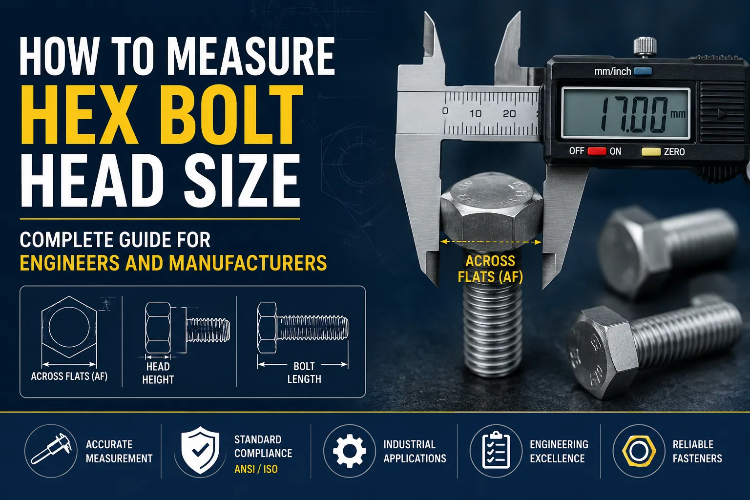 How to Measure Hex Bolt Head Size: Complete Guide for Engineers and Manufacturers