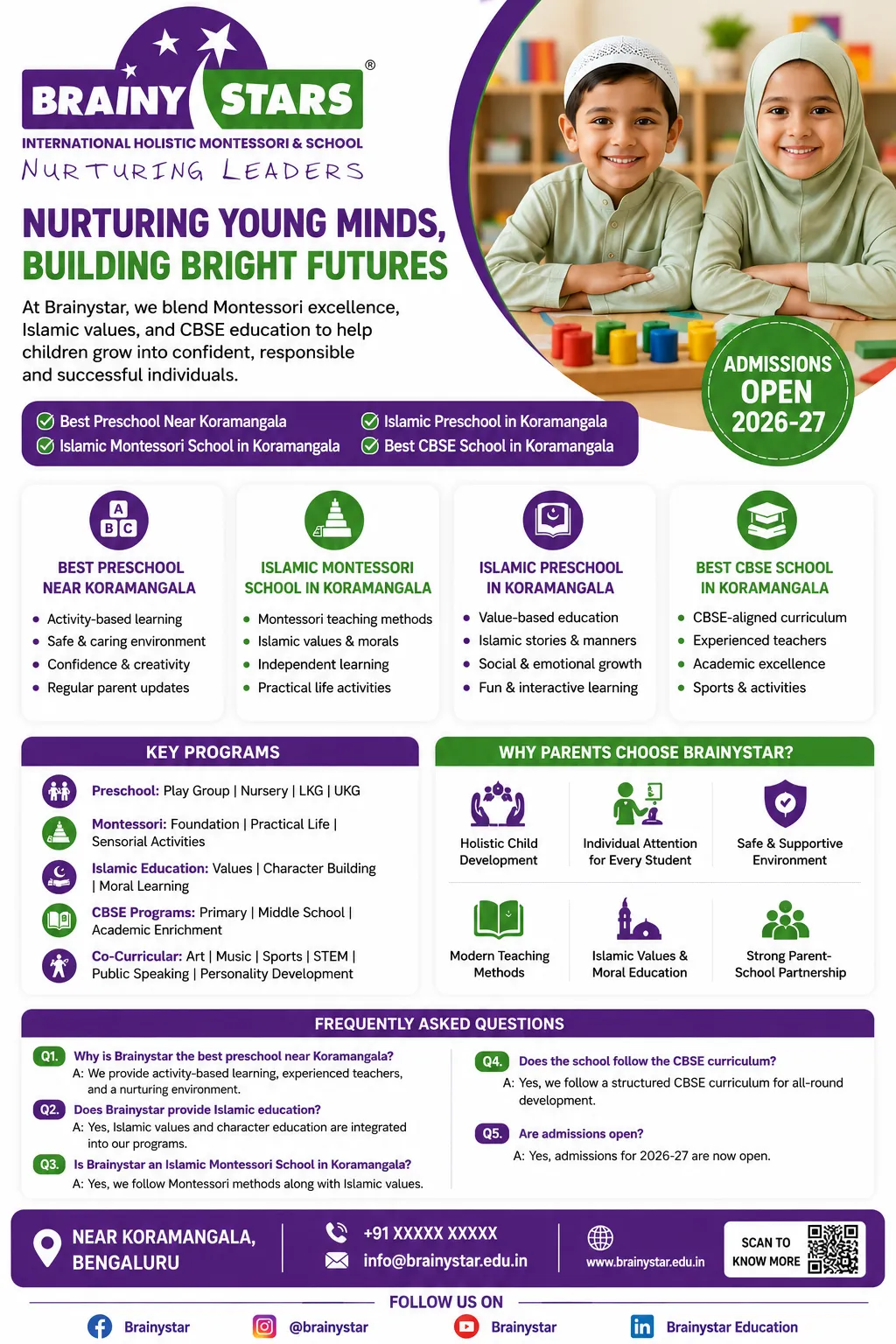 Why is Brainystar the Best Preschool Near Koramangala for Your Child's Bright Future?