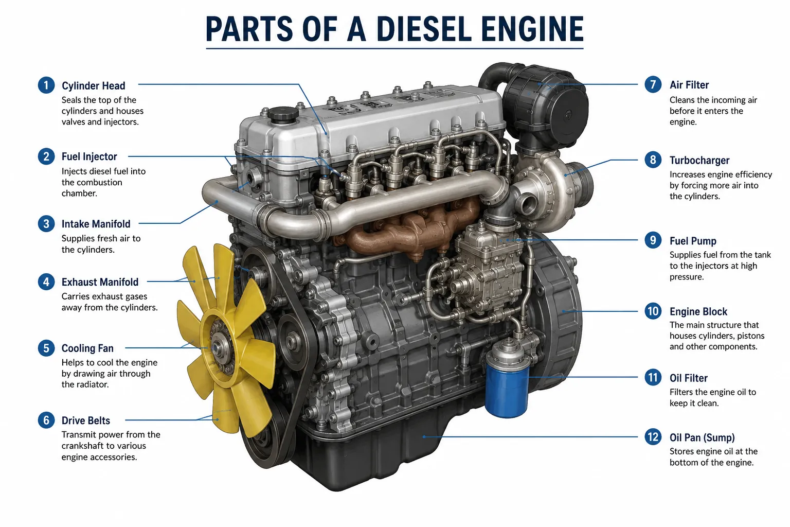 Parts of a Diesel Engine: A Complete Guide to Their Functions and Importance: