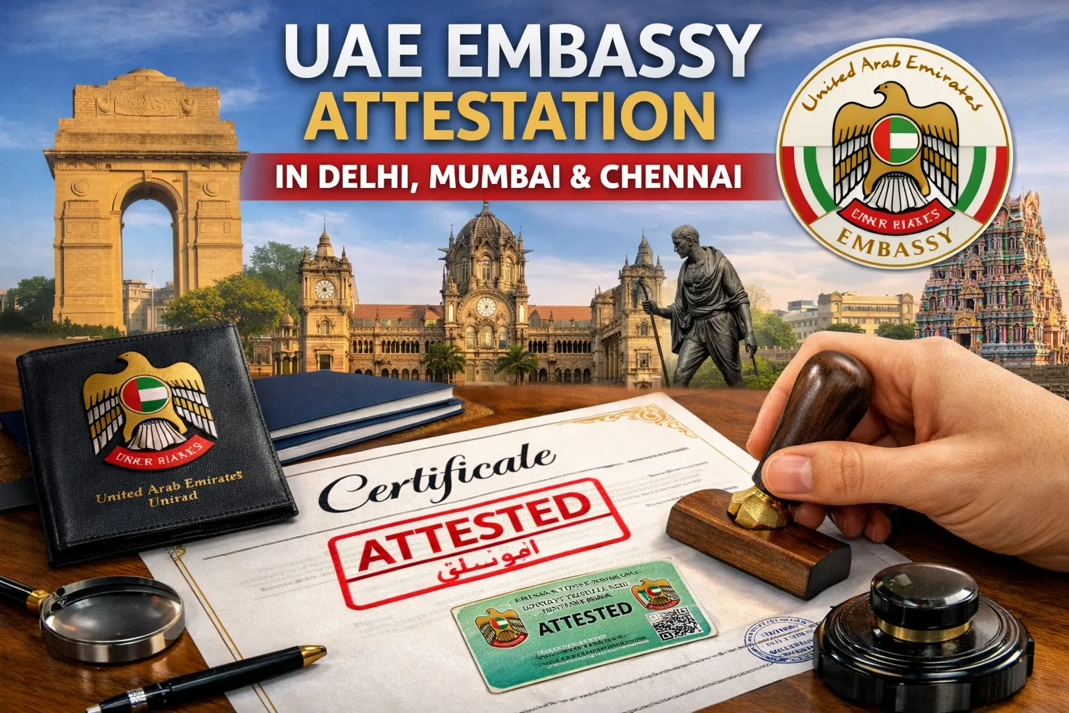 UAE Embassy Attestation in Delhi, Mumbai and Chennai