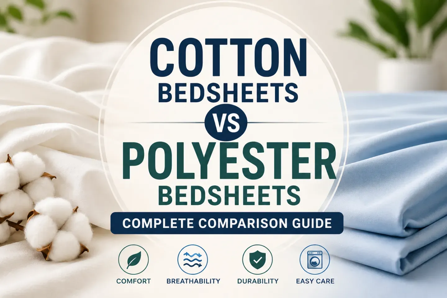Cotton Bedsheets vs Polyester Bedsheets: Complete Comparison Guide
