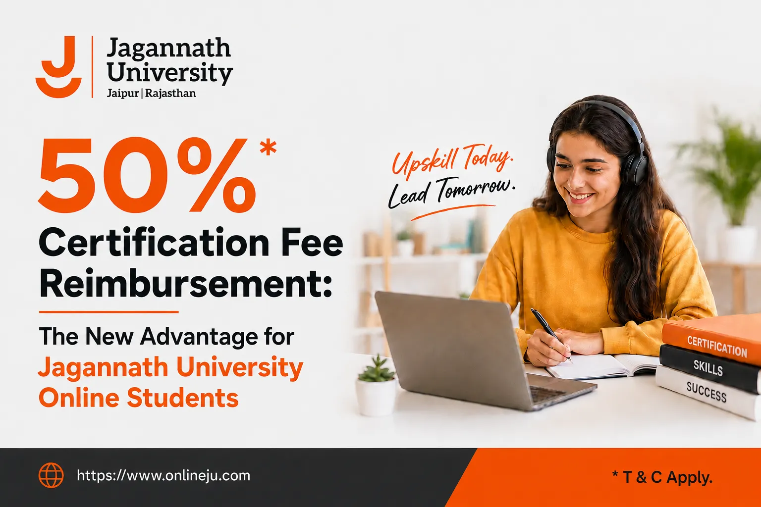 50% Certification Fee Reimbursement: The New Advantage for Jagannath University Online Students