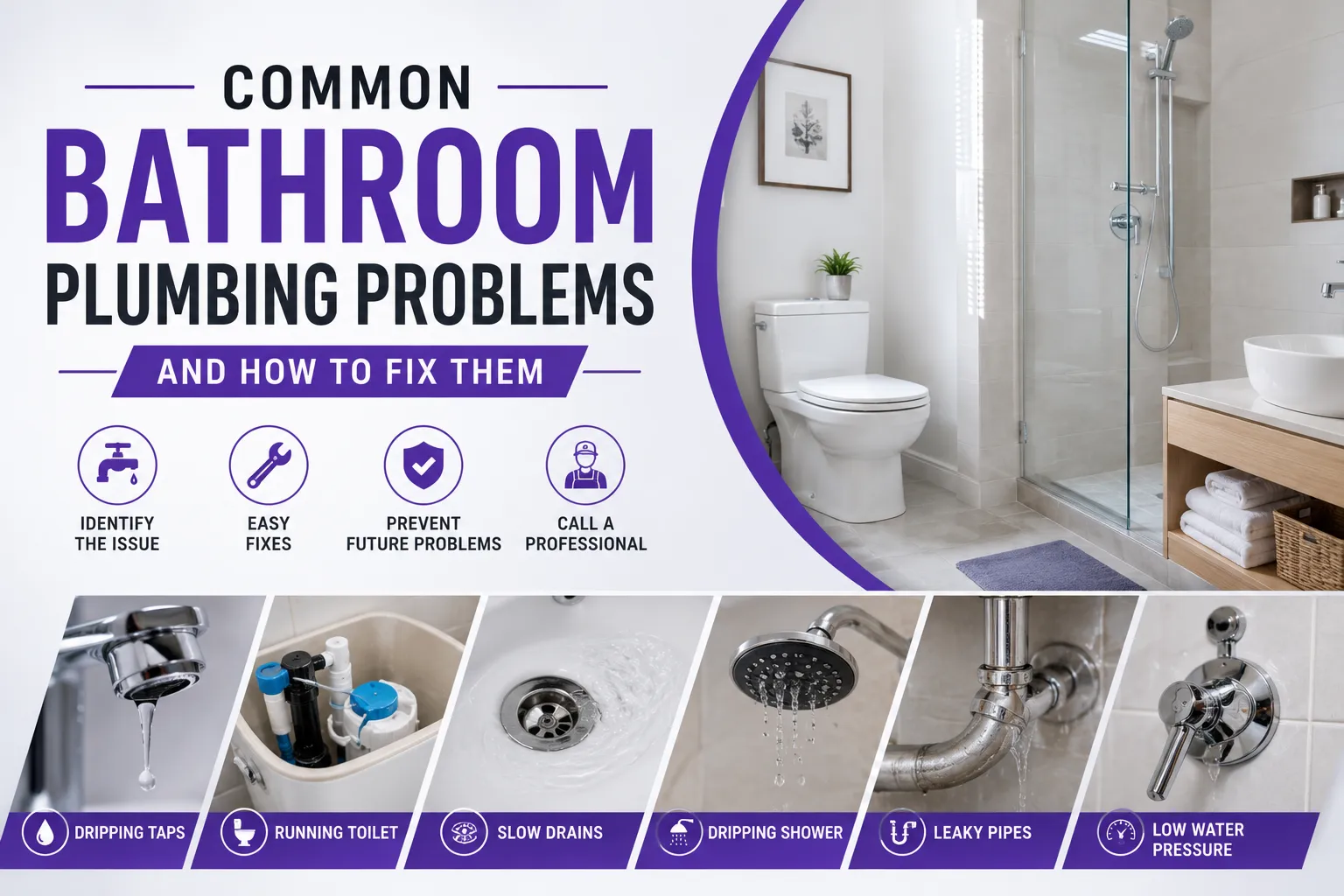 Common Bathroom Plumbing Problems and How to Fix Them
